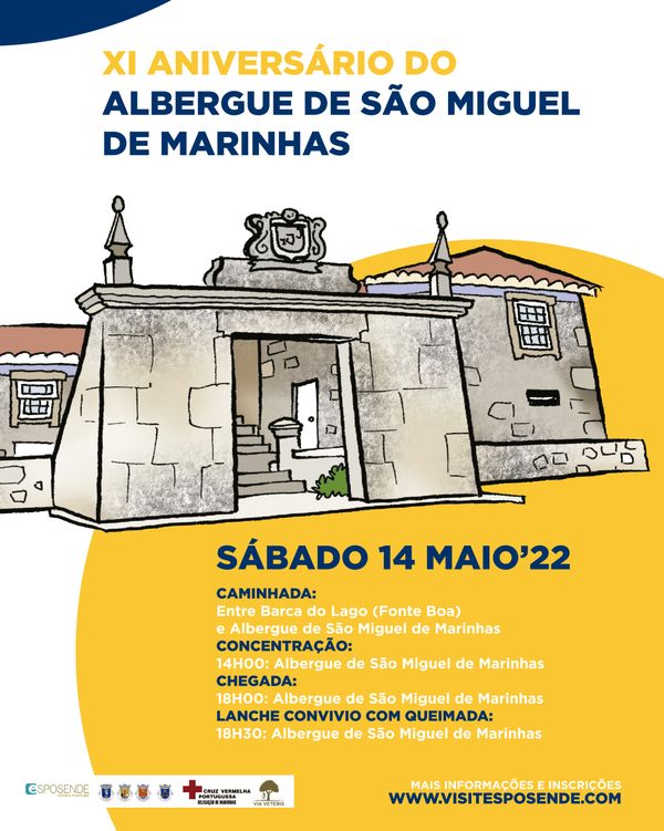Imagem estilizada como desenho do Albergue das Marinhas